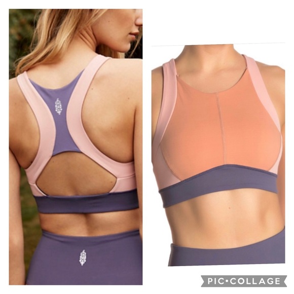 FREE PEOPLE MOVEMENT TOPAZ COLORBLOCK SPORTS BRA